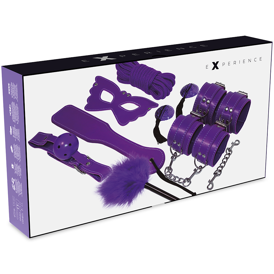 Kit BDSM 8 Pièces Cuir Synthétique - Bondage Complet - Experience
