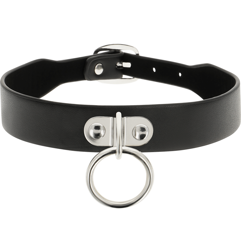 Collier Fétichiste Cuir Vegan Réglable Sans Nickel - Coquette Chic Desire