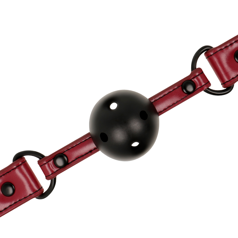 Bâillon Boule Respirant Vegan Sangles Réglables - Fetish Submissive