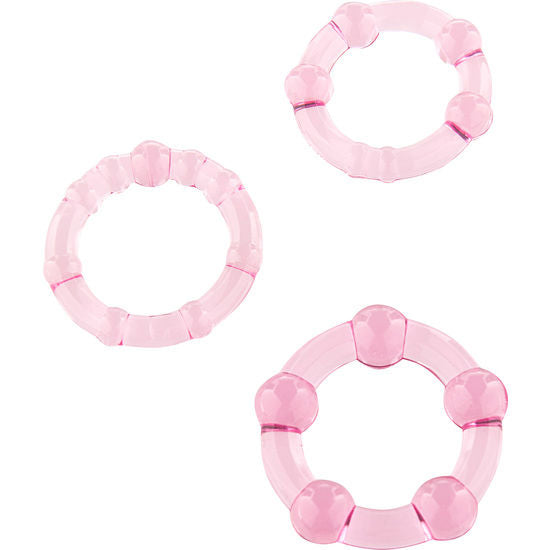 Kit 3 Anneaux Péniens Silicone 3 Tailles - Seven Creations
