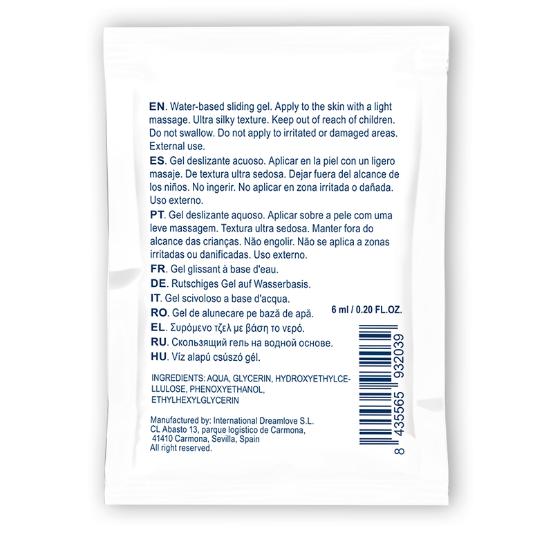 Lubrifiant Neutre Base Eau Inodore Format Voyage 6 ml - Waterfeel