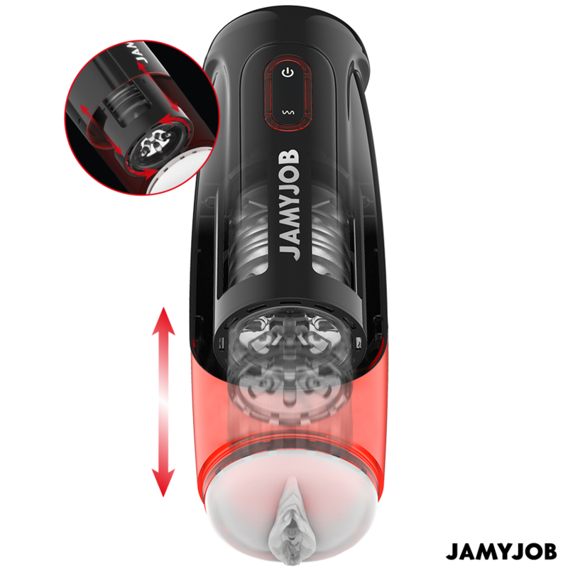 Masturbateur Automatique Storm Rotation et Poussée 10 Modes Rechargeable - Jamyjob