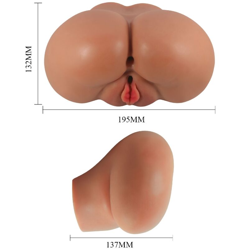 Masturbateur Fessier Luna Double Entrée Vagin Anus Vibrant - Crazy Bull