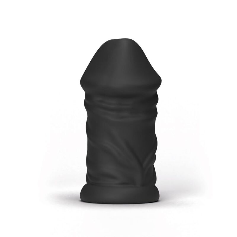Masturbateur Masculin Daddy Tige Veinée Tête Épaisse 17 cm - All Black