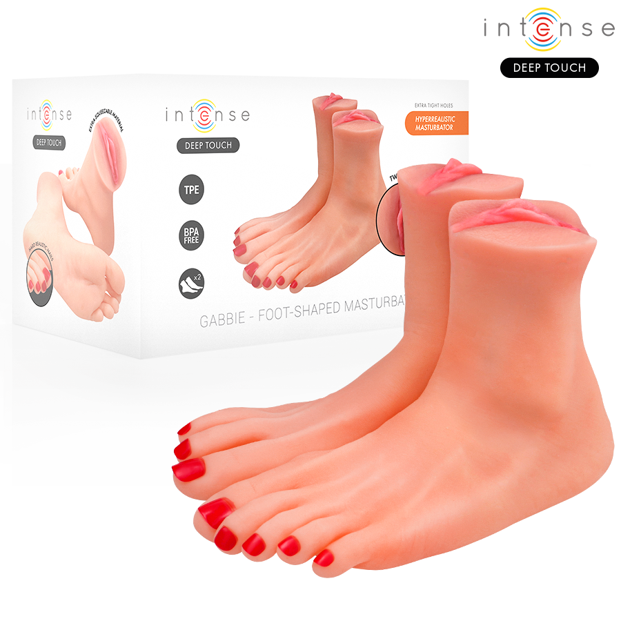 Masturbateur Pieds Réaliste Gabbie Deux Pièces Texturé TPE - Intense