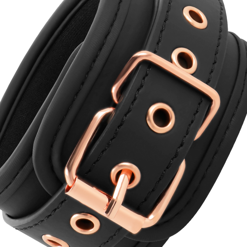 Menottes BDSM Chevilles Cuir Vegan Néoprène Réglables Sans Nickel - Coquette