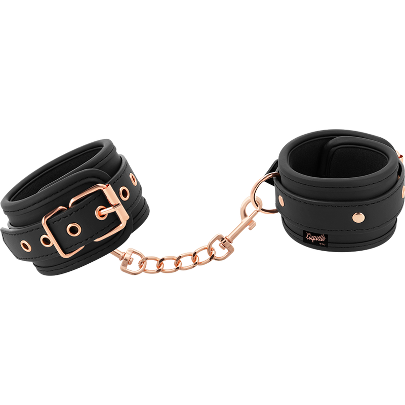 Menottes BDSM Chic Desire Cuir Végan Doublure Néoprène Sans Nickel - Coquette