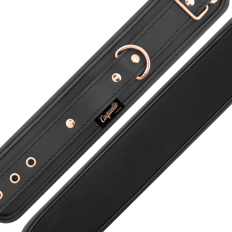 Menottes BDSM Chic Desire Cuir Végan Doublure Néoprène Sans Nickel - Coquette