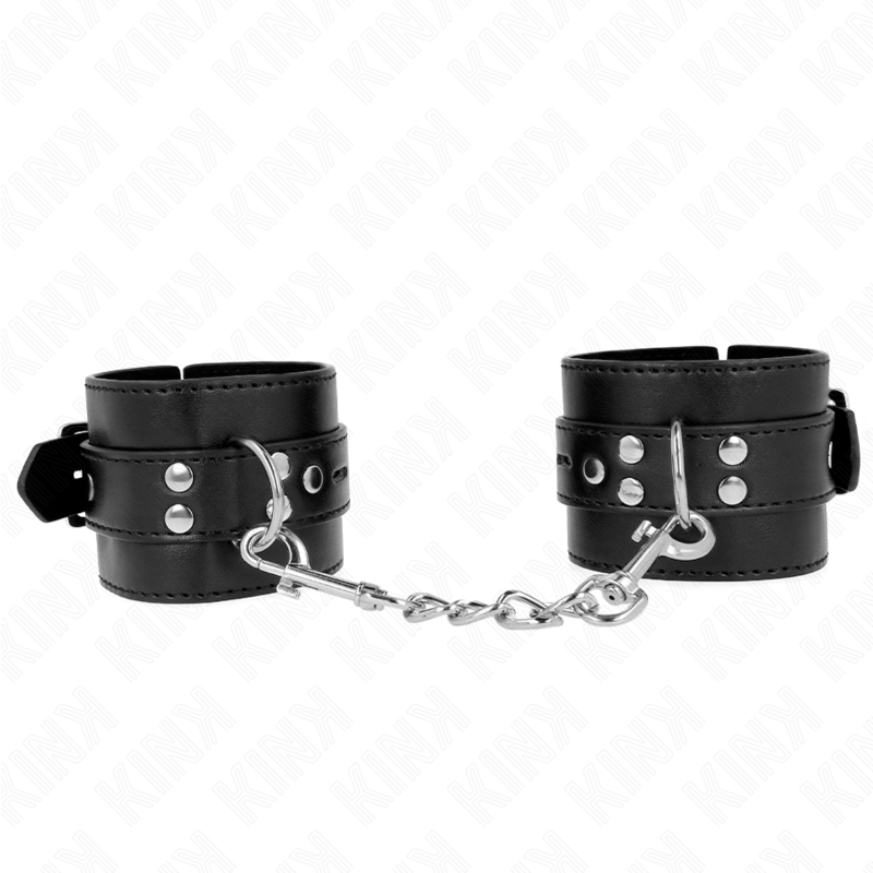 Menottes BDSM Cuir Ceinture Ajustable 17-28 cm - Kink