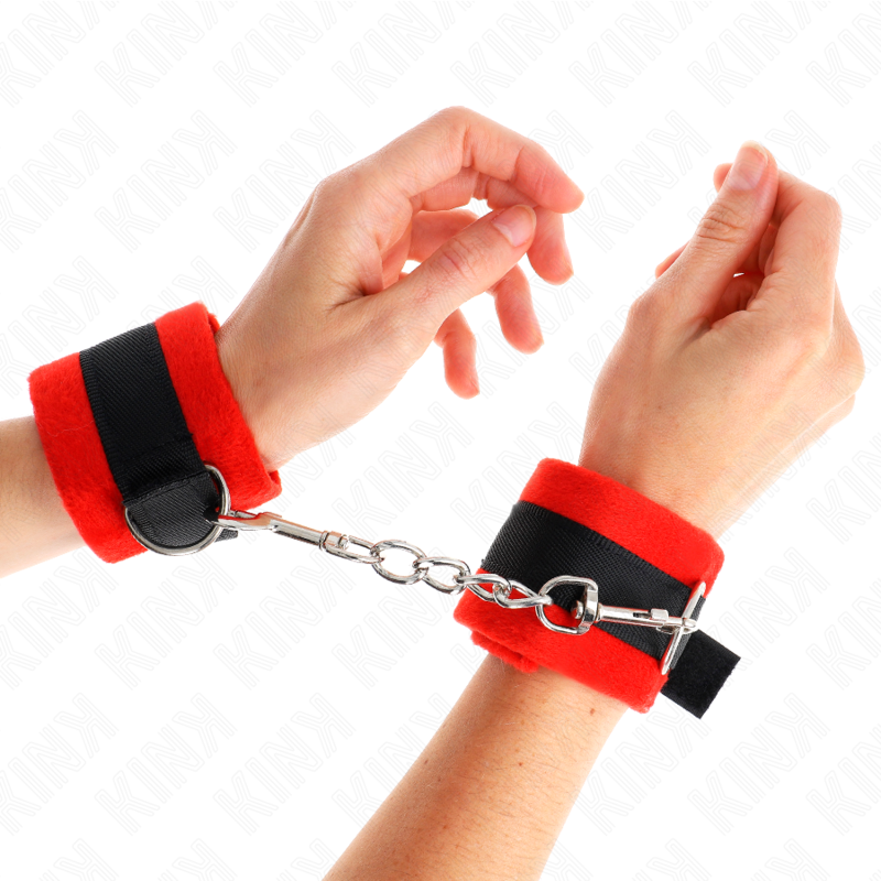 Menottes BDSM Débutant Fourrure Synthétique 30 x 7 cm - Kink