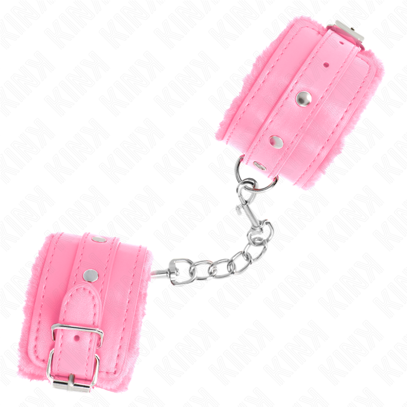 Menottes BDSM Premium Kink Doublées Fourrure - Ceinture Réglable