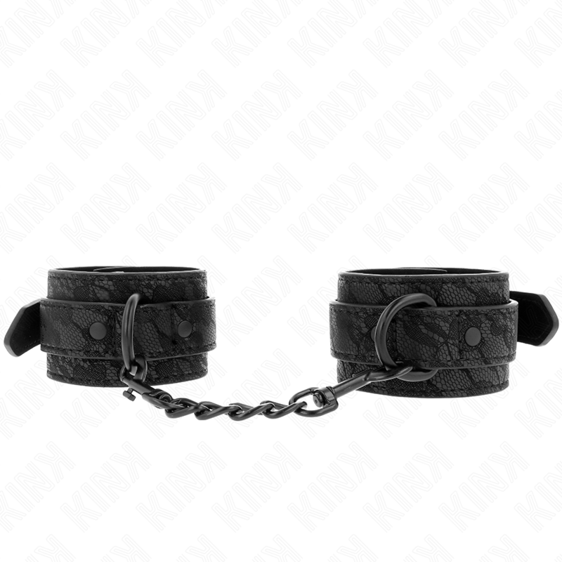Menottes Poignets Dentelle Foncée Réglables 19-26 cm - Kink