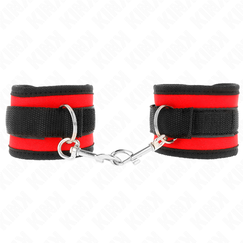 Menottes Poignets Nylon Crochet et Boucle Réglables 18-35 cm - Kink