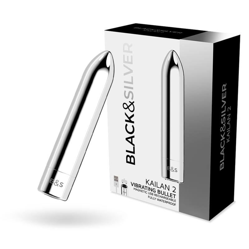 Mini Vibromasseur Bullet Kernex Métal Rechargeable Multivitesse - Black&Silver