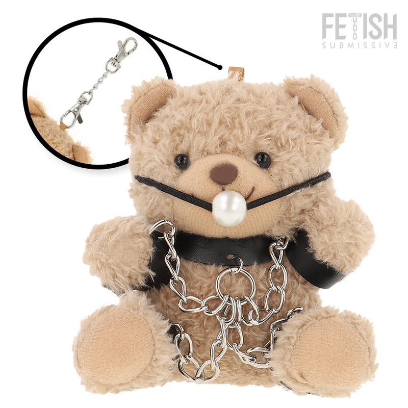 Ours en Peluche BDSM Fozzie Harnais Cuir et Bâillon - Fetish Submissive