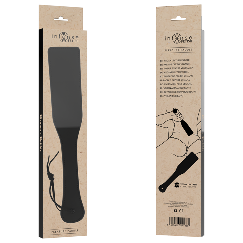 Paddle BDSM Cuir Végétalien Manche Ergonomique Éthique - Intense