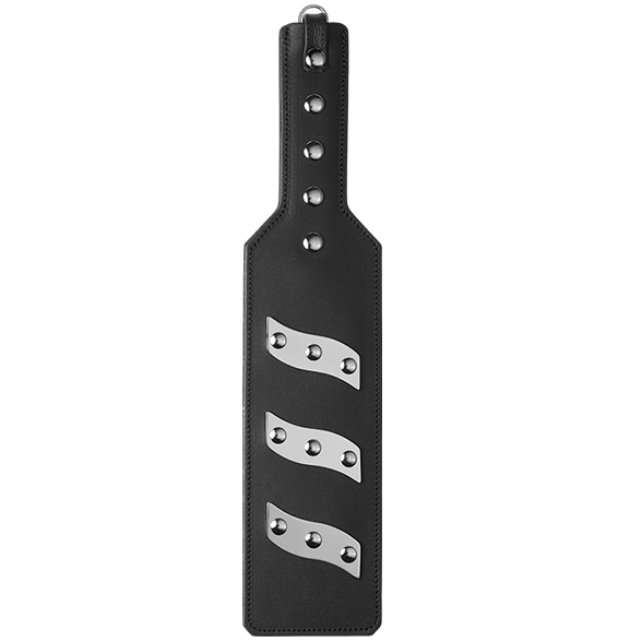 Pagaie Électro-Stimulation Cuir ElectraPaddle Bipolaire Trio d'Électrodes - Electrastim