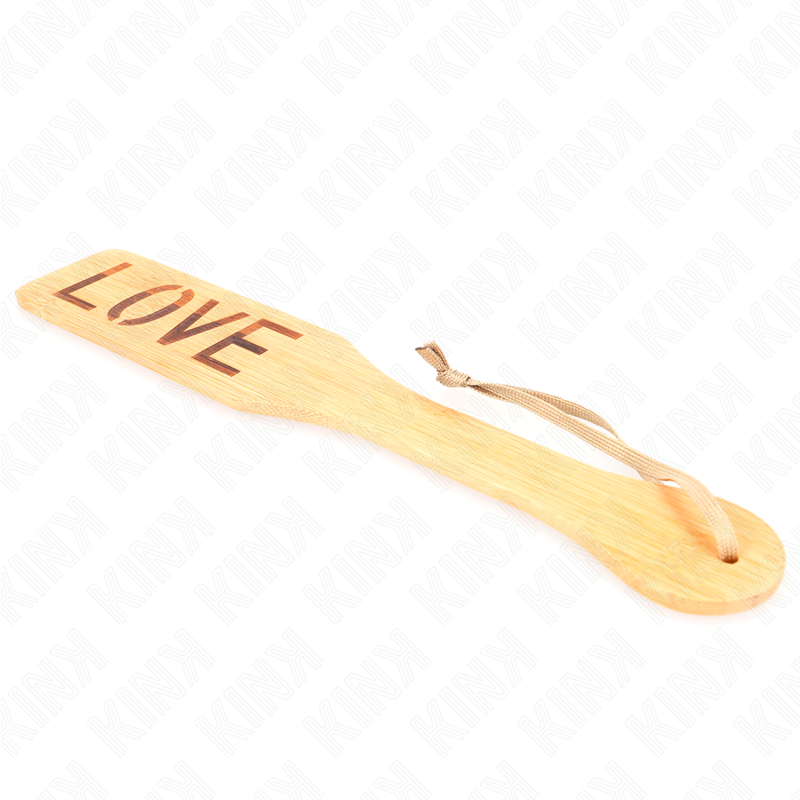 Palette BDSM Bambou Mot Amour Gravé 32 x 5,5 cm - Kink
