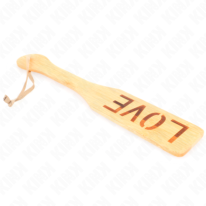 Palette BDSM Bambou Mot Amour Gravé 32 x 5,5 cm - Kink