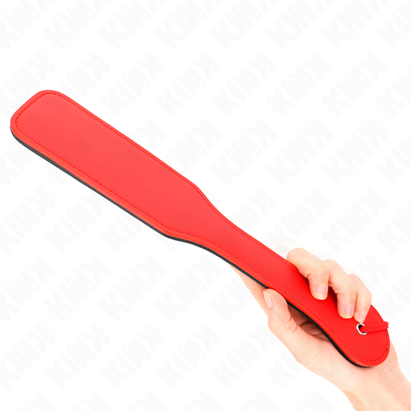 Palette BDSM Deux Faces Rouge et Noir Cuir 32 x 6 cm - Kink