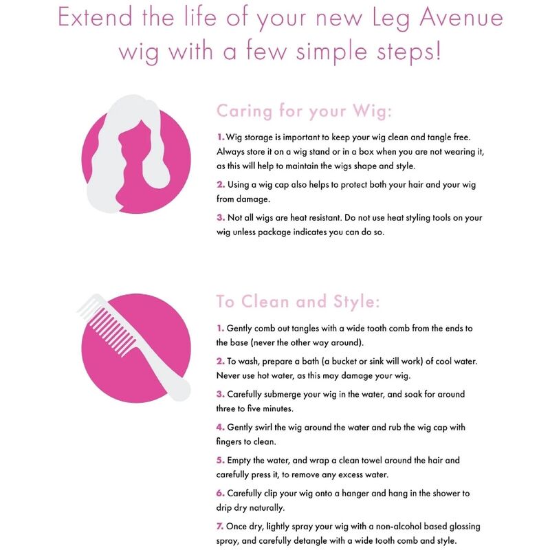 Perruque Longue Lisse Bangin Frange Sangle Réglable - Leg Avenue