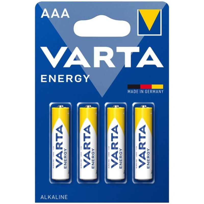 Piles Alcalines AAA LR03 Energy Blister de 4 - Varta