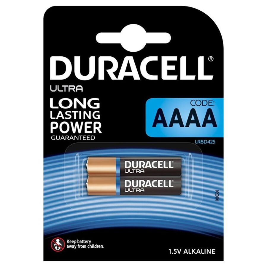 Piles Alcalines AAAA Ultra Power MX2500 1,5V Lot de 2 - Duracell