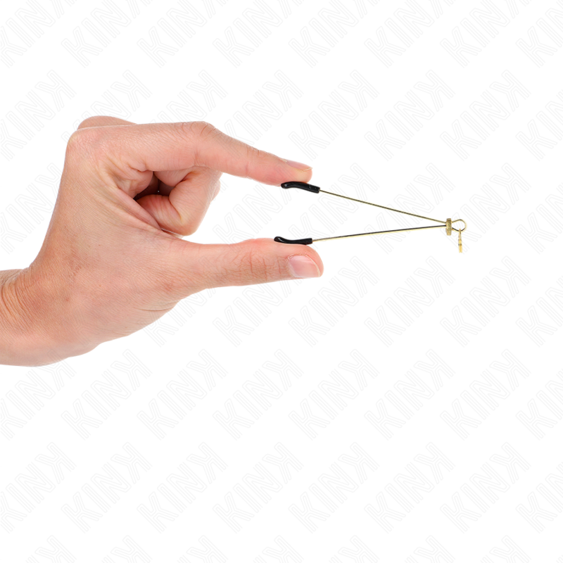 Pinces à Tétons Fines Or 7 cm Ajustables BDSM - Kink
