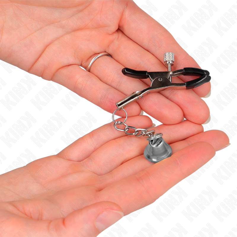 Pinces à Tétons Pendentif Cloche Réglables 6 cm - Kink Nipple Grip