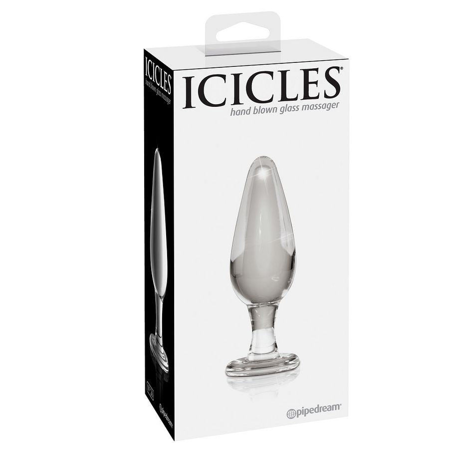 Plug Anal en Verre N°26 Soufflé Thermosensible 10 cm - Icicles