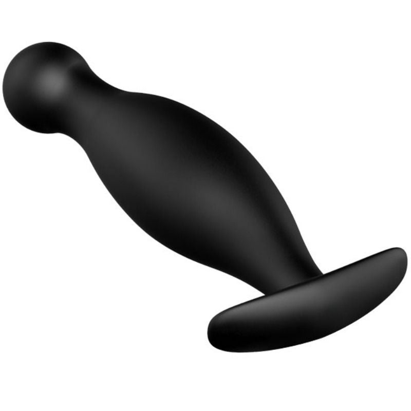 Plug Anal Ergonomique Silicone 11,7 cm Base Évasée Noir - Pretty Love