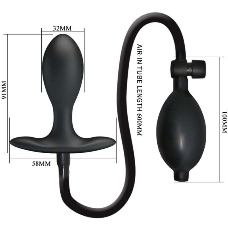 Plug Anal Gonflable Silicone Soupape de Sécurité Étanche - Pretty Love