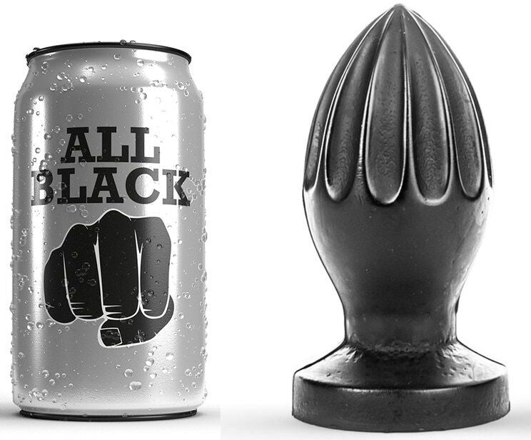 Plug Anal Texturé Rainures Profondes 12 cm Sans Phtalates - All Black