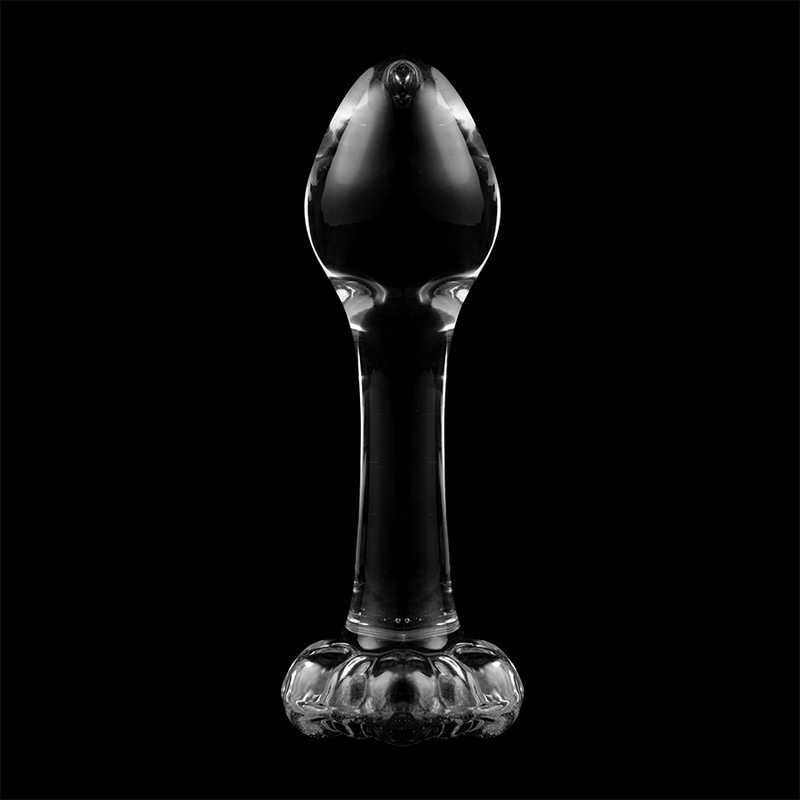 Plug Anal Verre Borosilicate Modèle 2 Transparent 11 cm - Nebula Series By Ibiza