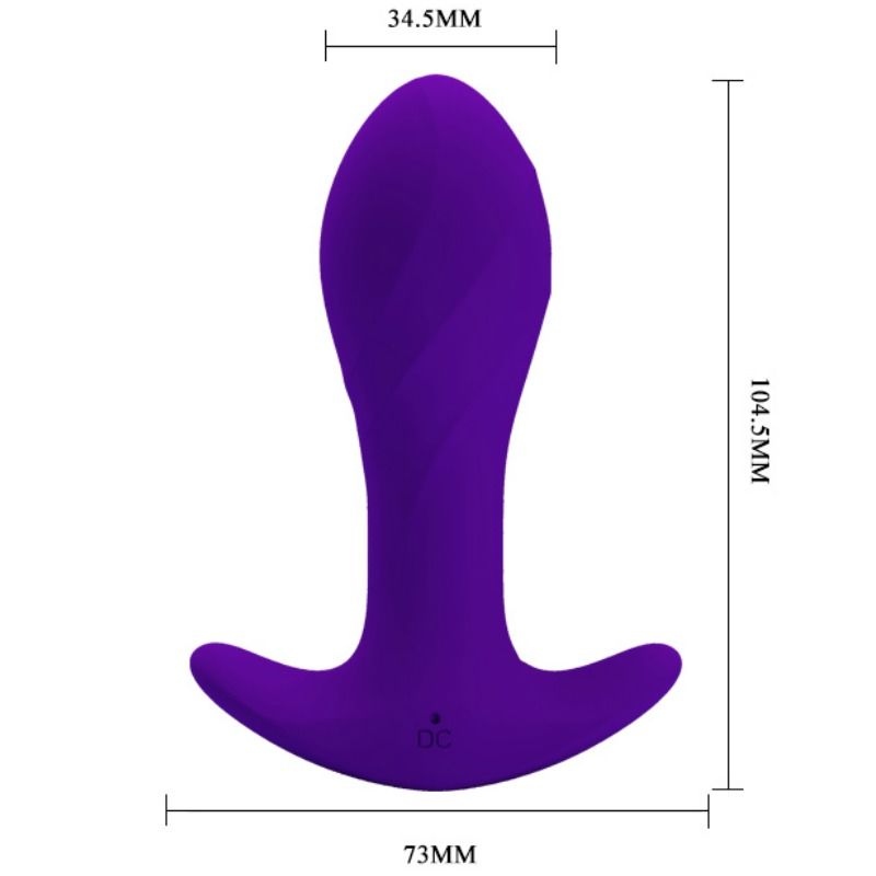 Plug Anal Vibrant 12 Fonctions Flexible Rechargeable - Silicone - Pretty Love