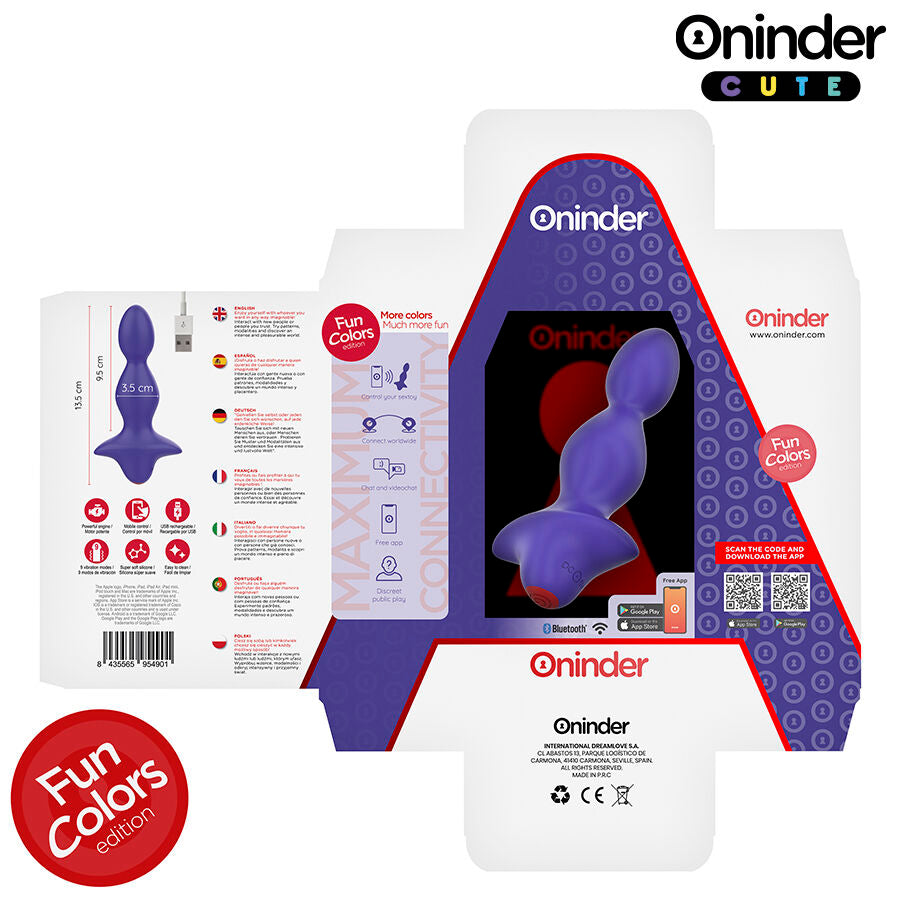 Plug Anal Vibrant Love Butt 9 Modes Connecté Application - Oninder