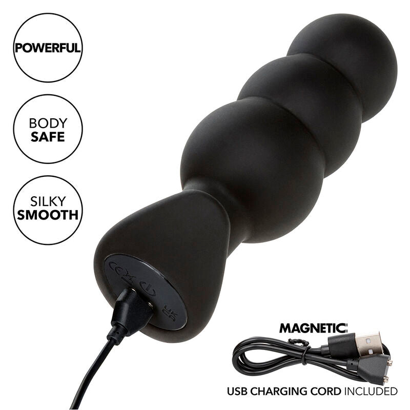 Plug Anal Vibrant Perlé Rock Bottom 10 Modes Rechargeable - CalExotics