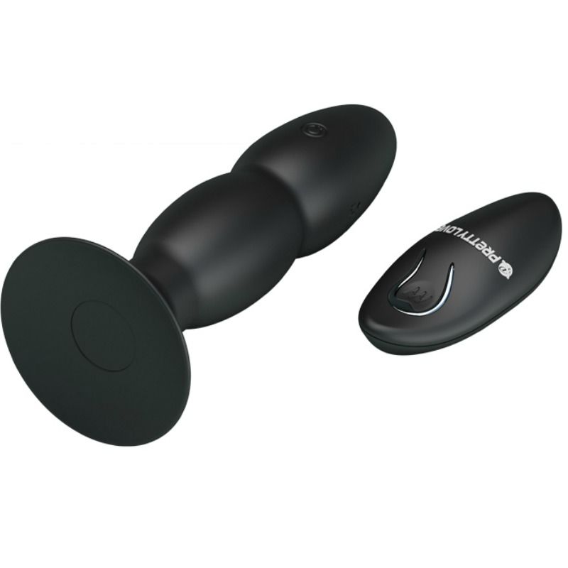 Plug Anal Vibrant Rotatif Télécommandé 8 Fonctions USB Ventouse - Pretty Love
