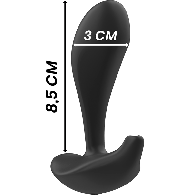 Plug Anal Vibrant Télécommandé Dwayne Unisexe Étanche IPX6 - Black&Silver