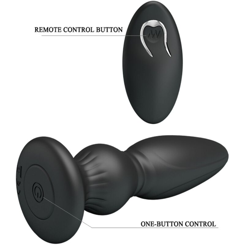 Plug Anal Vibrant Télécommandé Prostate 12 Modes Rechargeable - Mr Play