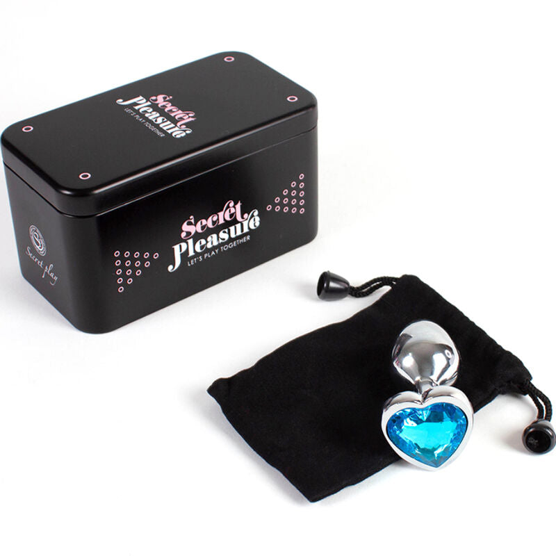 Plug Bijou Anal Coeur Métal Poli Conique 7 cm - Secretplay