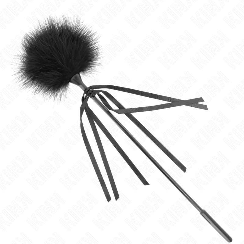 Plumeau de Caresse Tickler avec Nœud 35 cm Doux et Sensuel - Kink