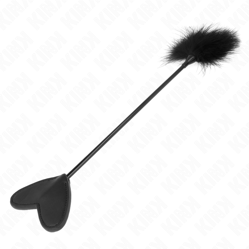 Plumeau et Pagaie Cœur Tickle BDSM 2-en-1 31 cm - Kink
