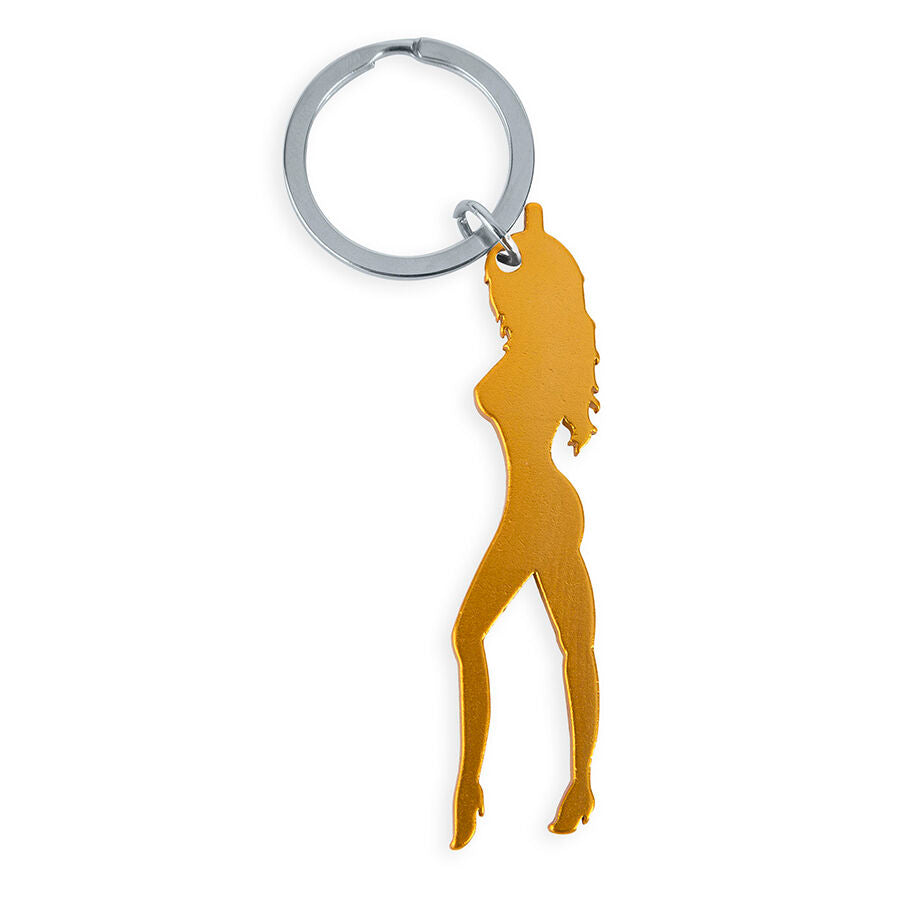 Porte-Clés Silhouette Féminine Décapsuleur Métal - Diablo Picante
