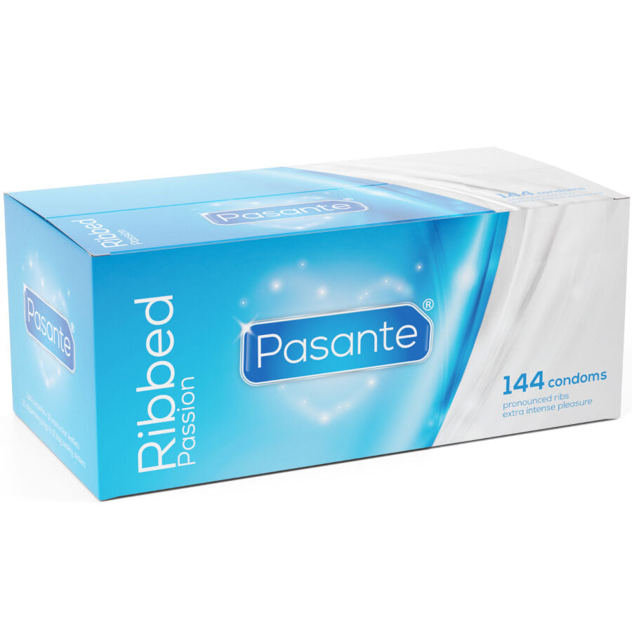 Préservatifs Côtelés Passion Sachet de 144 Latex Lubrifiés - Pasante