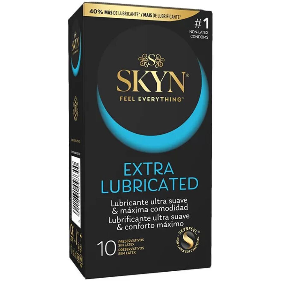 Préservatifs Sans Latex Extra Lubrifiés SKYNFEEL Boîte 10 Unités - Skyn