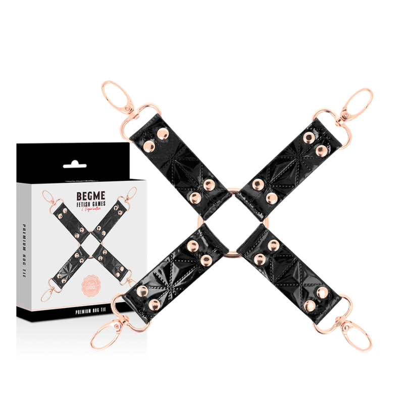 Sangle d'Attache Bondage Cuir Vegan Doublée Néoprène - Begme