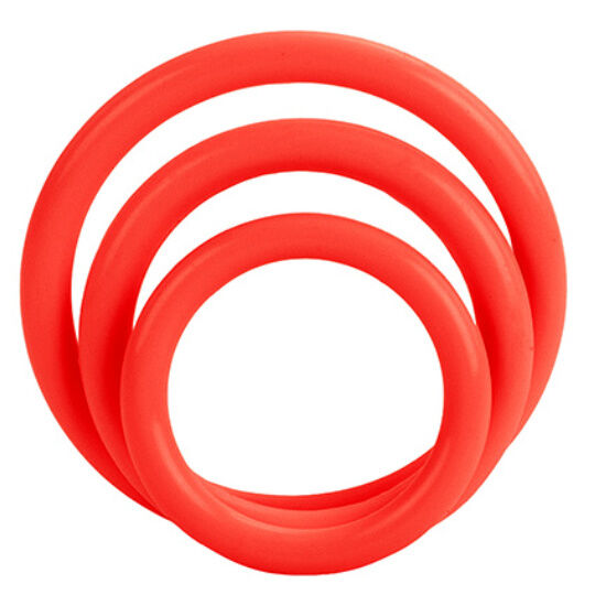 Set 3 Cockrings Phosphorescents Glow in the Dark Silicone - Calexotics