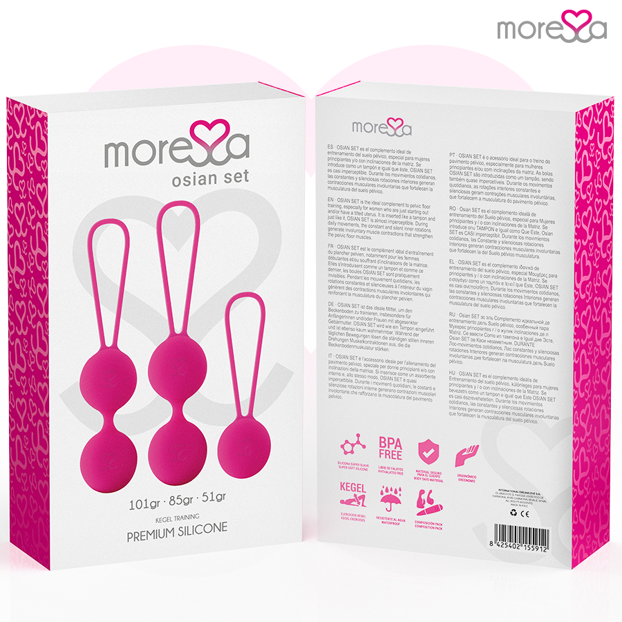 Set de boules de Geisha Osian 3 Tailles Silicone Premium - Moressa