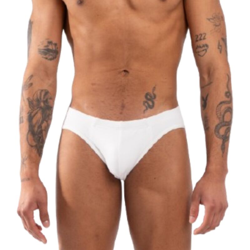Slip Homme Fantaisie Blanc Transparences et Paillettes - Burn